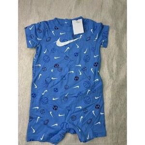 NWT blue Nike short sleeve onesie size 9 months